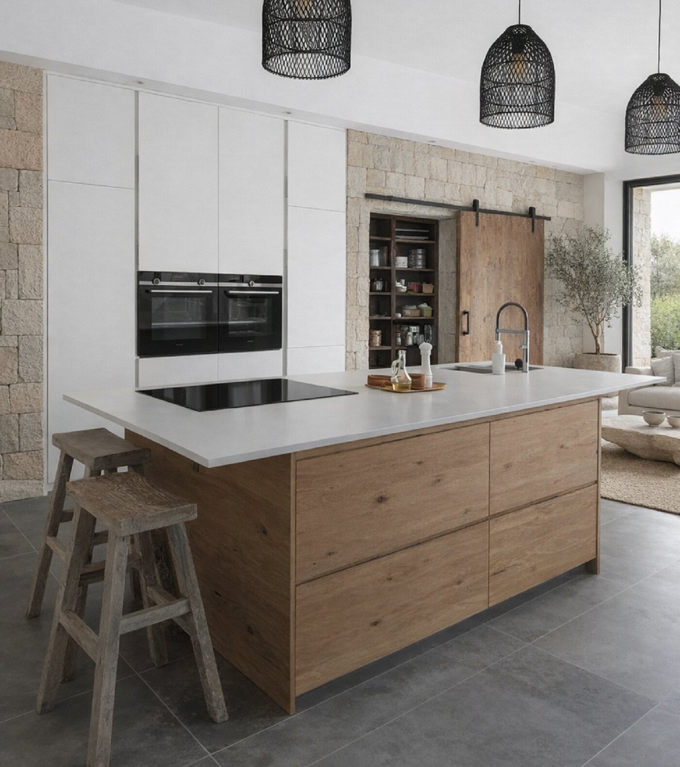 Proyecto de salón contemporáneo de estudio e